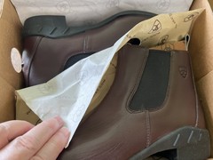 Ariat Jr Classic Pro Paddock Boots Cordovan Brown Size 4 -Sole 10” Long ,Ball 4”