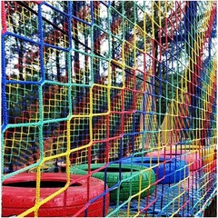 Multicolor Safety Rope Net for , Climbing Net for Outdoor, Balcony & Playgrou…