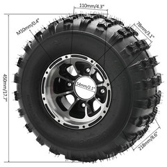 18×9.50-8 Tire Wheel Rim Rear Axle Kit Hub for Go Kart ATV UTV 125cc 150cc 200cc
