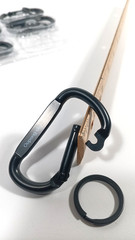 6 Pack Oupeng Sky Carabiner Clip Set 2.25″ D Shape Spring Loaded Gate