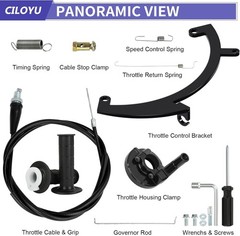 Throttle Control Linkage Bracket with Throttle Cable For Predator 79cc 98cc 99cc