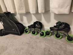 kids inline speed skates vnla size mens: 5 women:5 3X 100/110 mm frame 165/195mm