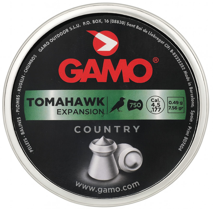 GAMO Country 750 Count TOMAHAWK Pointed Expanding 4.5mm .177 Caliber Air Pellets