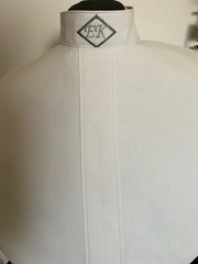 English Hunt Seat Ratcatcher White Show Bib Dickie With Personalized Collar