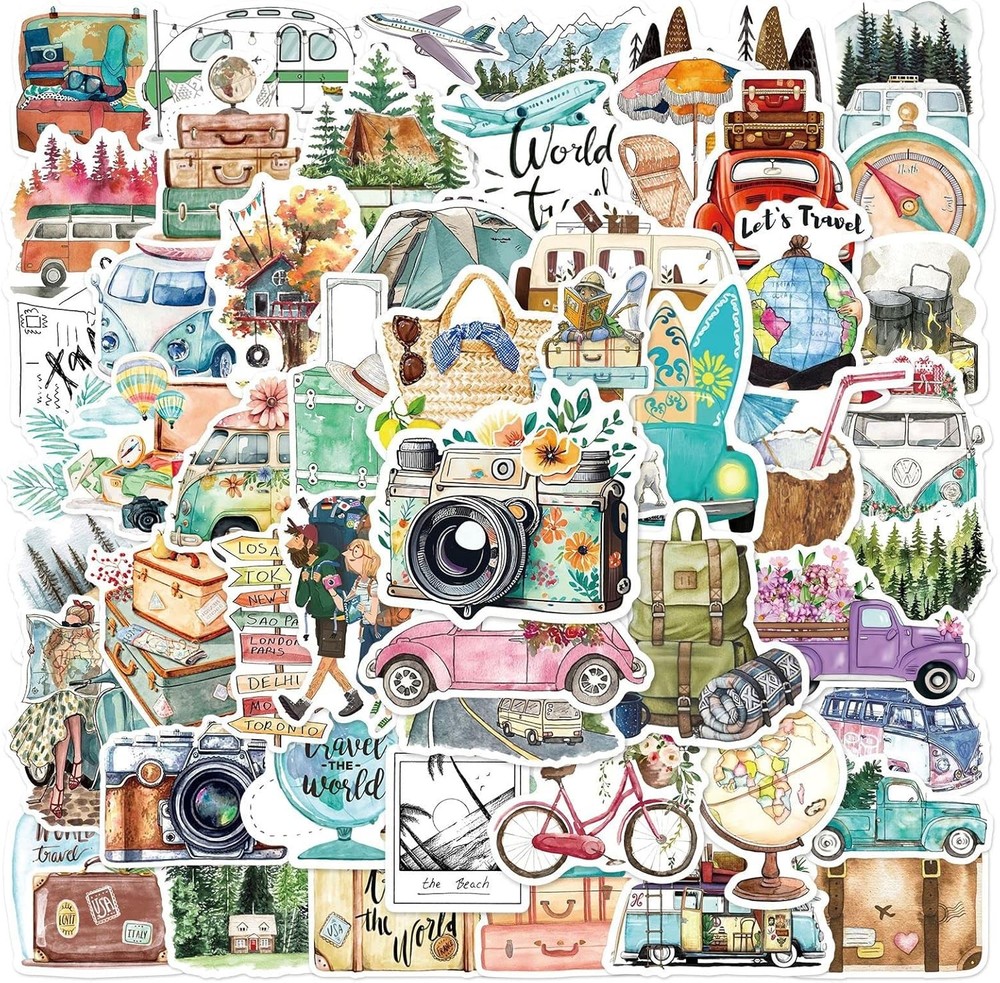 50 Pcs Outdoor Travel Stickers Kids Teens Adults Hiking