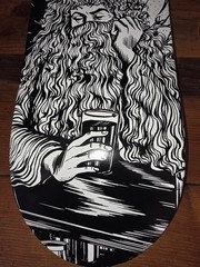 CCSSocial Camouflage Bar Skateboard Deck Art Theme Black White Graphic
