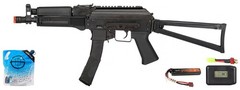 LCT Vityaz Steel PP-19-01 AEG Airsoft SMG – Battery/Adapter/Charger Combo – (Bla