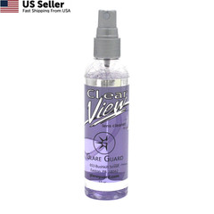 Glare Guard Clear View Lens Cleaner with Microfiber Cloth, 1 pack, 4oz bottle
