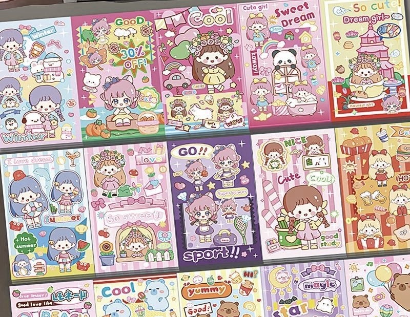 60Sheets Random Cute Japanese Cartoon DIY Decor Gift Sealing Stickers 1.9×3