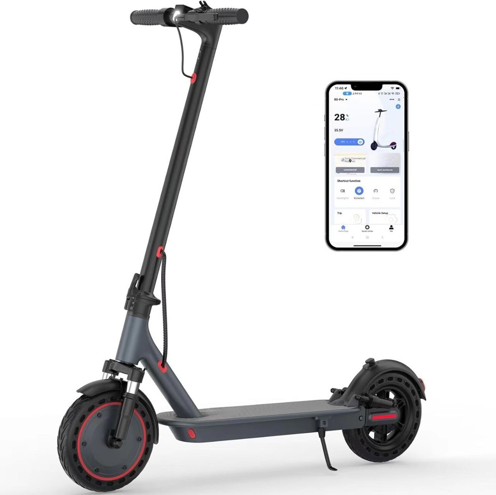 Ladped 10″ 500W E Scooter for Adults Foldable Scooter Double Shock Absorption