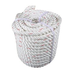 1inch × 120FT High Strength Braided Rope Breaking Strength 3400 Pounds White Red