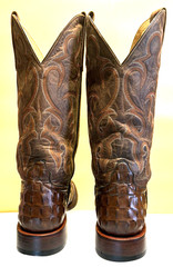 Horse Power by Anderson Bean Mens 8.5 D Crocodile Print Cowboy Boots HP1070