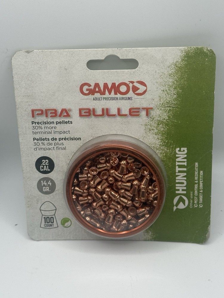 Gamo PBA Bullet .22 Cal Pellets 100 Count Lead Free