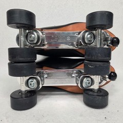Vtg 70’s Riedell 355 Grand Prix Roller Skates 10 Snyder Plates Roller Bones