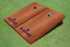 Kansas State University Wildcats Word Mark Solid Rosewood Cornhole Boards