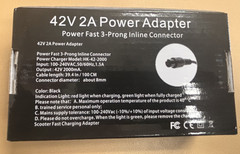 EVAPLUS Battery Charger 42V 2A Power Charger with 3-Prong Connector