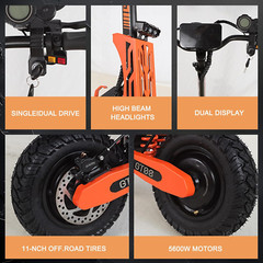 Electric Scooter for Adult 5600W Dual Motor 50MPH 60V 27AH Folding Fast Escooter