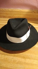 Philadelphia Rapid Transit Black Wool Felt Hat Western Leather Size L WPL 4384