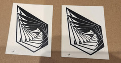 (2) Vintage! Volcom Stickers! Skateboard ~Snowboard ~Surfboard ~Black and White