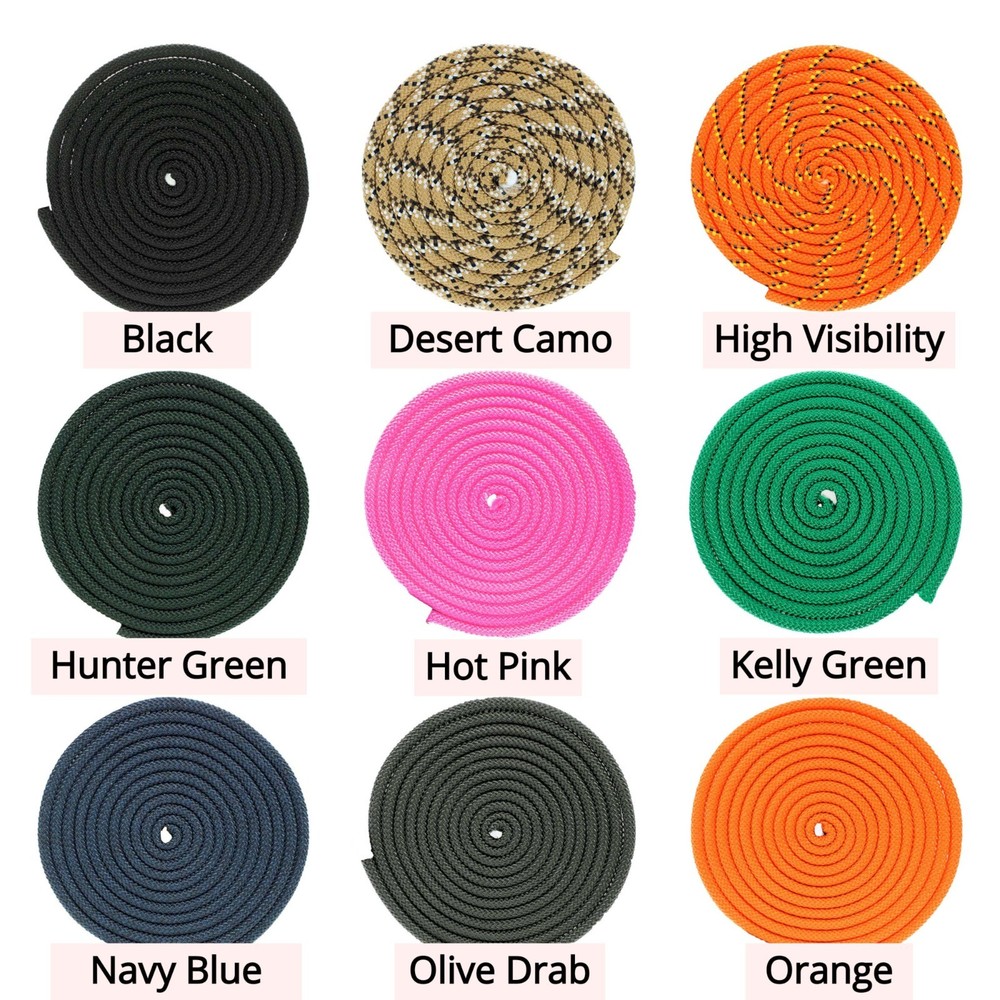 Polypropylene Utility Rope – 1/4″ diameter – Multiple Lengths – 15+ Colors