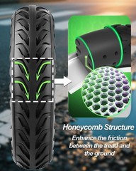 8.5×2.0 (50/75-6.1) Solid Tires for Electric Scooter, 2 Pack | Airless; Punct…