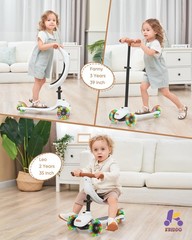 KRIDDO 3-in-1 Kids 29 inches (L) x 8 (W) x 29 (H), White
