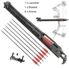 Compound Recurve Bow Hunting Archery Rapid Bow Shooter Launcher 6 Arrows Orbital
