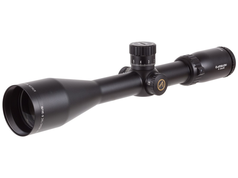 Athlon Optics 6-24×50 Midas TAC, FFP, APRS2 Reticle, 0.1 MIL, 30mm Tube