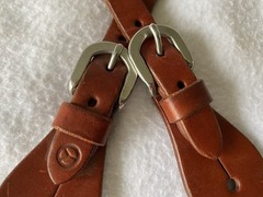 Bob BLACKWOOD Handmande Brass Mounted Men’s 1-1/4″ WIDE Band Working Ranch SPURS