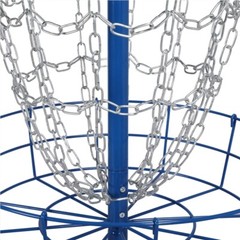 Portable Disc Golf Basket Practice Game Target Cross Chain Outdoor Trapper Blue