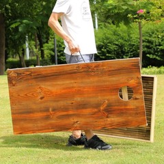 Solid Wood Premium Cornhole Game Set, Bean Bag Toss Game for Tailgate, Outdoor,