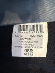 Devon-Aire Women’s English Show Coat Riding Jacket Navy Pinstripe 4-Button 6