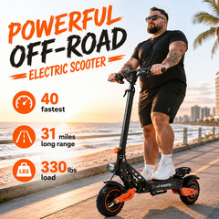 1600w adults electric scooter 40 mph 330lbs load full suspension big screen