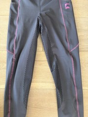 Dover Saddlery horseback Riding Sport Ladies’ Full-Seat Tech Tight gray pink M