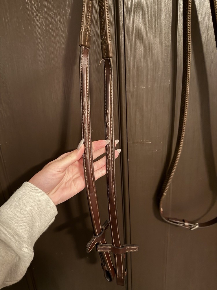 Cwd Fancy Stitched Rubber Reins