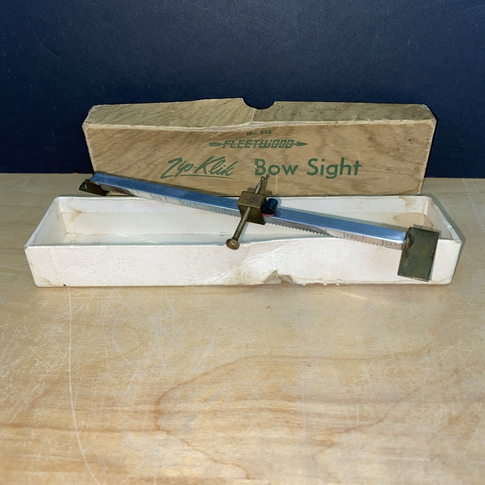 Vintage ZIP KLIK Archery Long or Recurve Bow Archery Sight RARE