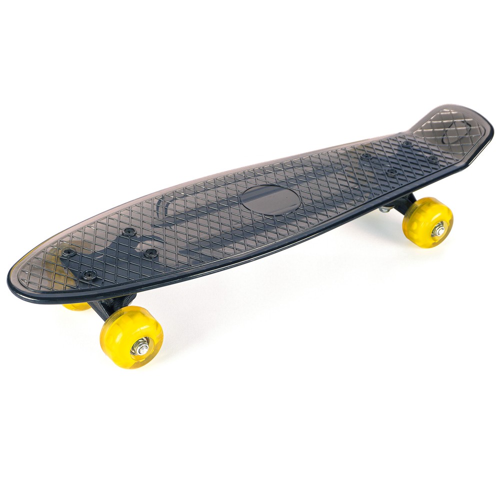 Complete 22″ mini cruiser Skateboard w/ 2 LED Light Up Wheels for Beginners Kids
