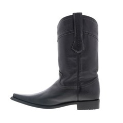 Los Altos Square Toe ELK Boot 735105 Mens Black Wide Cowboy Western Boots