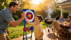 Axe Throwing Target Game Set Indoor Outdoor Kids Family Toss Toys Ninja Stars