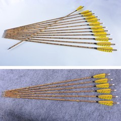 AMEYXGS Camo Carbon Arrow 30 Inch Practice Hunting Arrow Spine 500 with 4 Inc…