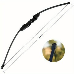 51″ 30/40Lbs Traditional Bow with 12Pcs 30″ Carbon Arrows for Training Practice
