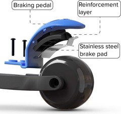 Patinete de altura ajustable para niños de 3 a 10 años con ruedas Flash