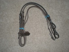 NEW Correct Connect Aaron Vale Woven Rubber Reins w/Hand Grips: Dark Brown
