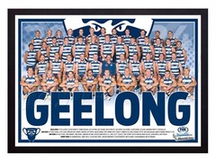 Framed 2024 Geelong Cats AFL Poster – 62cm x 44.5cm x 3cm