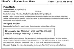 UltraCruz Equine Aloe Vera Supplement for Horses 30 Single Serv Pellet (30 Day)