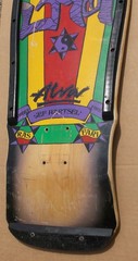 1988 ALVA JEF HARTSEL «STREET FIRE 2» SKATEBOARD DECK USED RARE RASTA