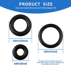 O-Ring Kit Compatible with Harley-Davidson Fuel Line Quick Disconnect Used on Ma