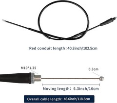 NIBBI Throttle Cable 40.3“, Universal Replacement NC-Throttle Cable-Black