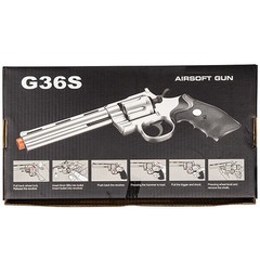UKARMS G36B Silver Spring Powered Airsoft Revolver 150 Fps