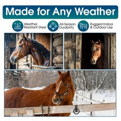 Sunset Valley Metalcraft Horse Tie Ring – 2-3/8″ inches Heavy-Duty Black